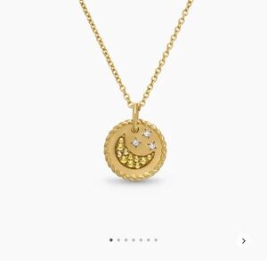 David Yurman Gold Moon and Star Pendant Necklace